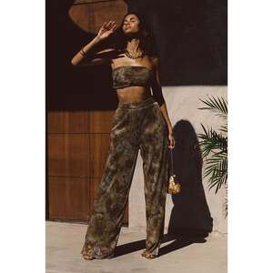 12th Tribe Kaia Moss Metallic Floral Pants Size XSXS